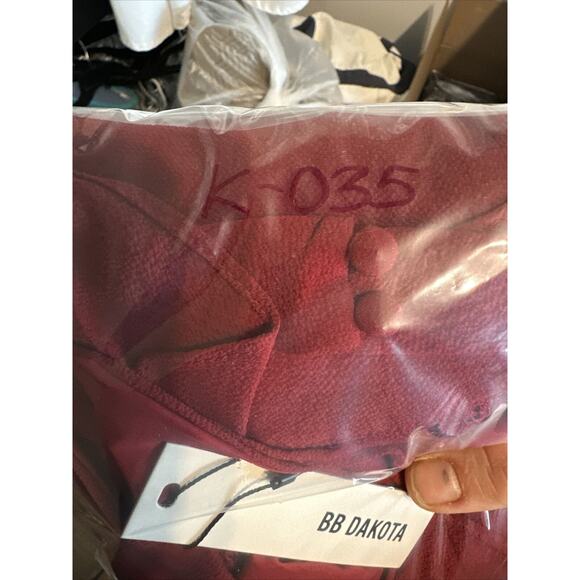 BB Dakota Women's Crazy in Love Bubble Crepe Ruffle Dress w/Lace Red size 8 - Picture 15 of 15